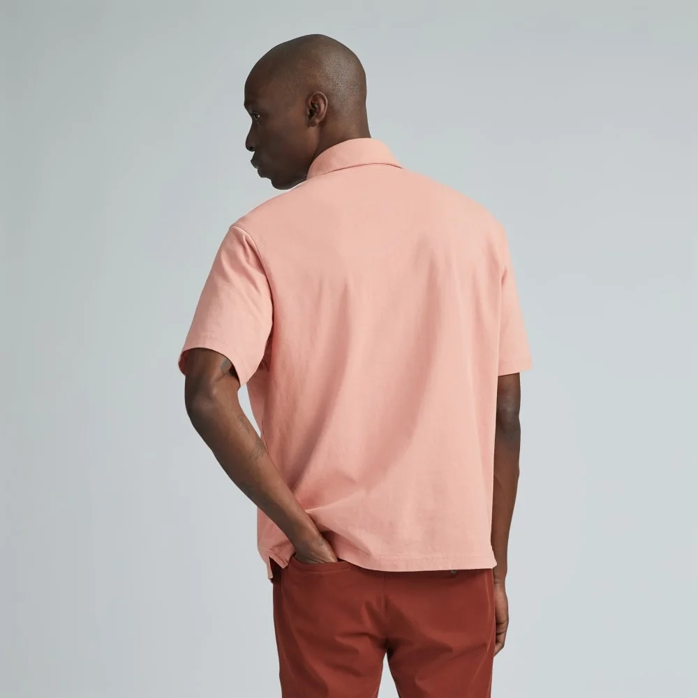 The Premium Weight Relaxed Polo | Light Rose (4)