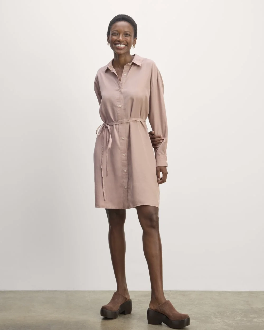 The Must-Have Shirtdress in Butterlite | Dusty Rose (5)