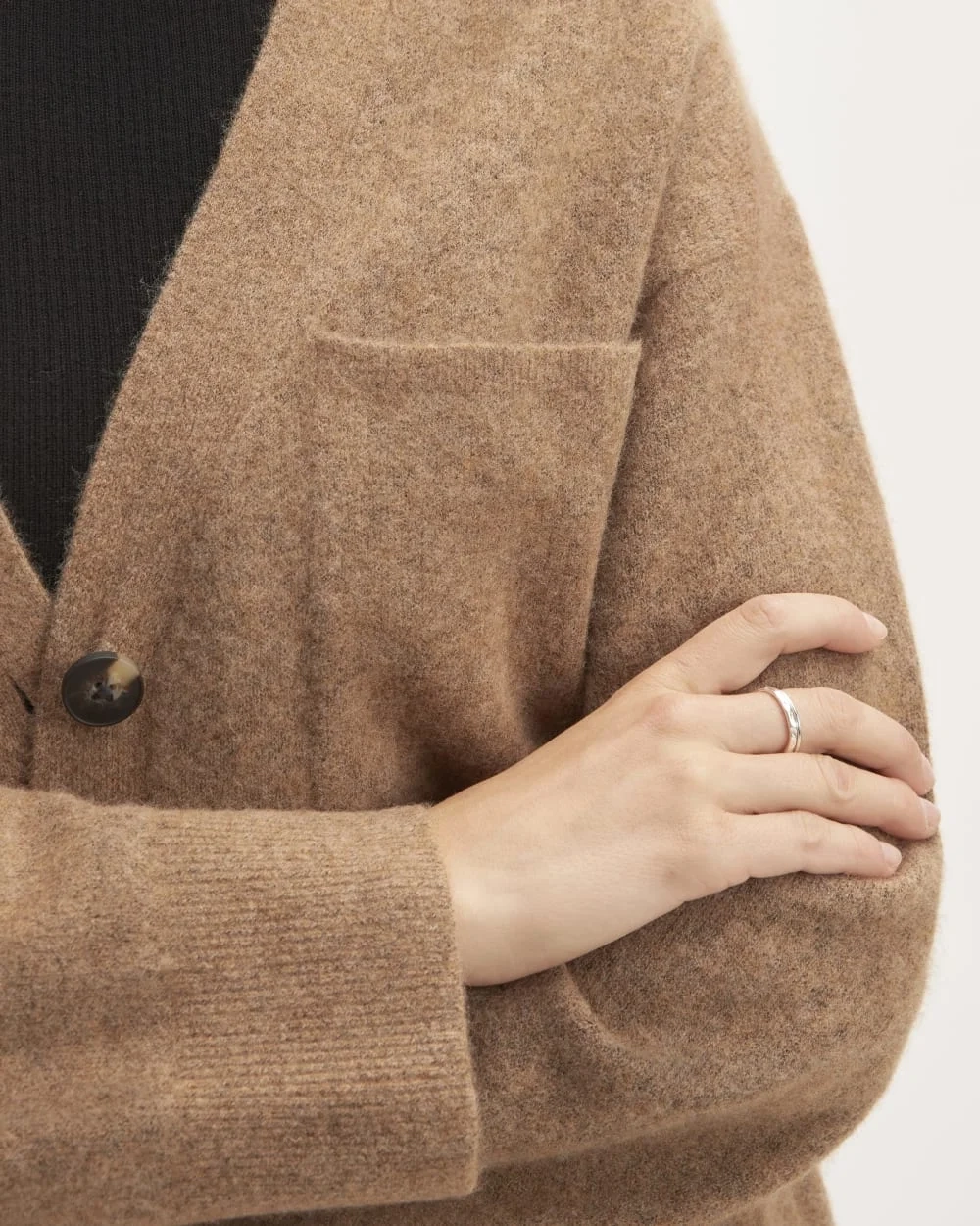 The Cozy-Stretch Relaxed Cardigan | Heathered Toasted Coconut (4)