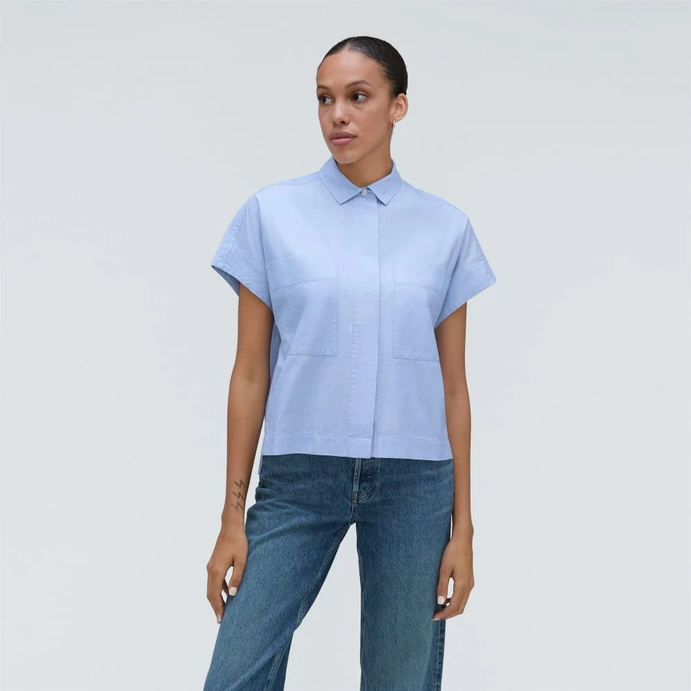 The Short-Sleeve Box Shirt | Slate Blue (3)