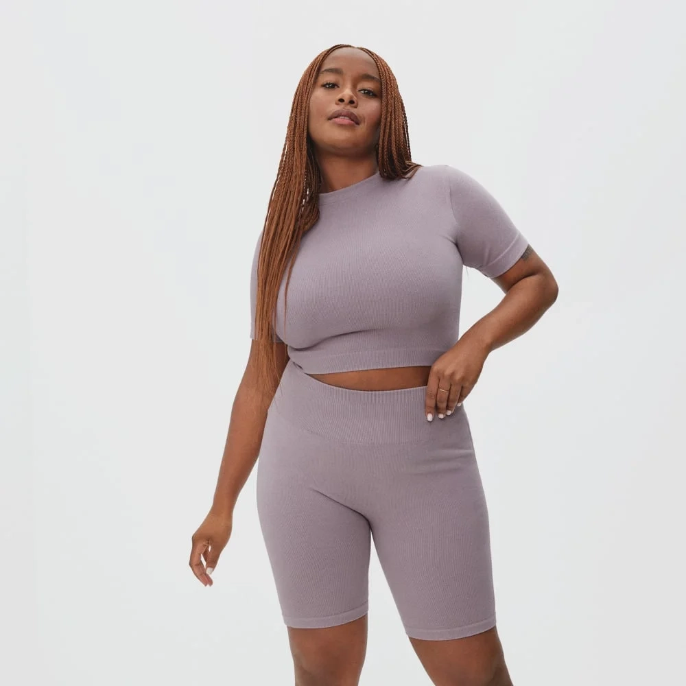 The Seamless Tee | Dusty Lavender (2)