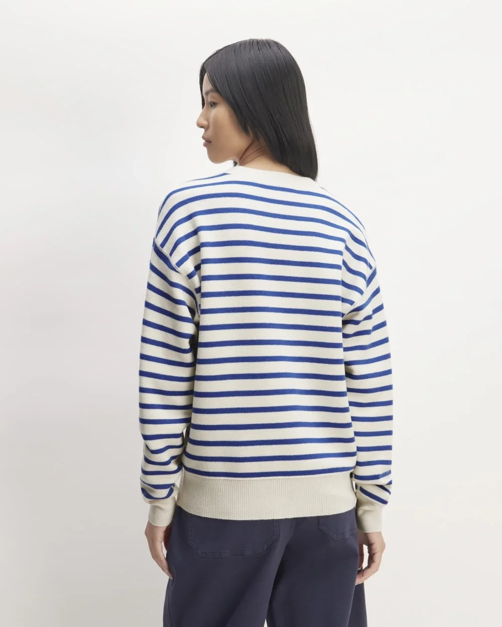 The Cotton-Merino Sweatshirt | Canvas / Lapis Blue (3)