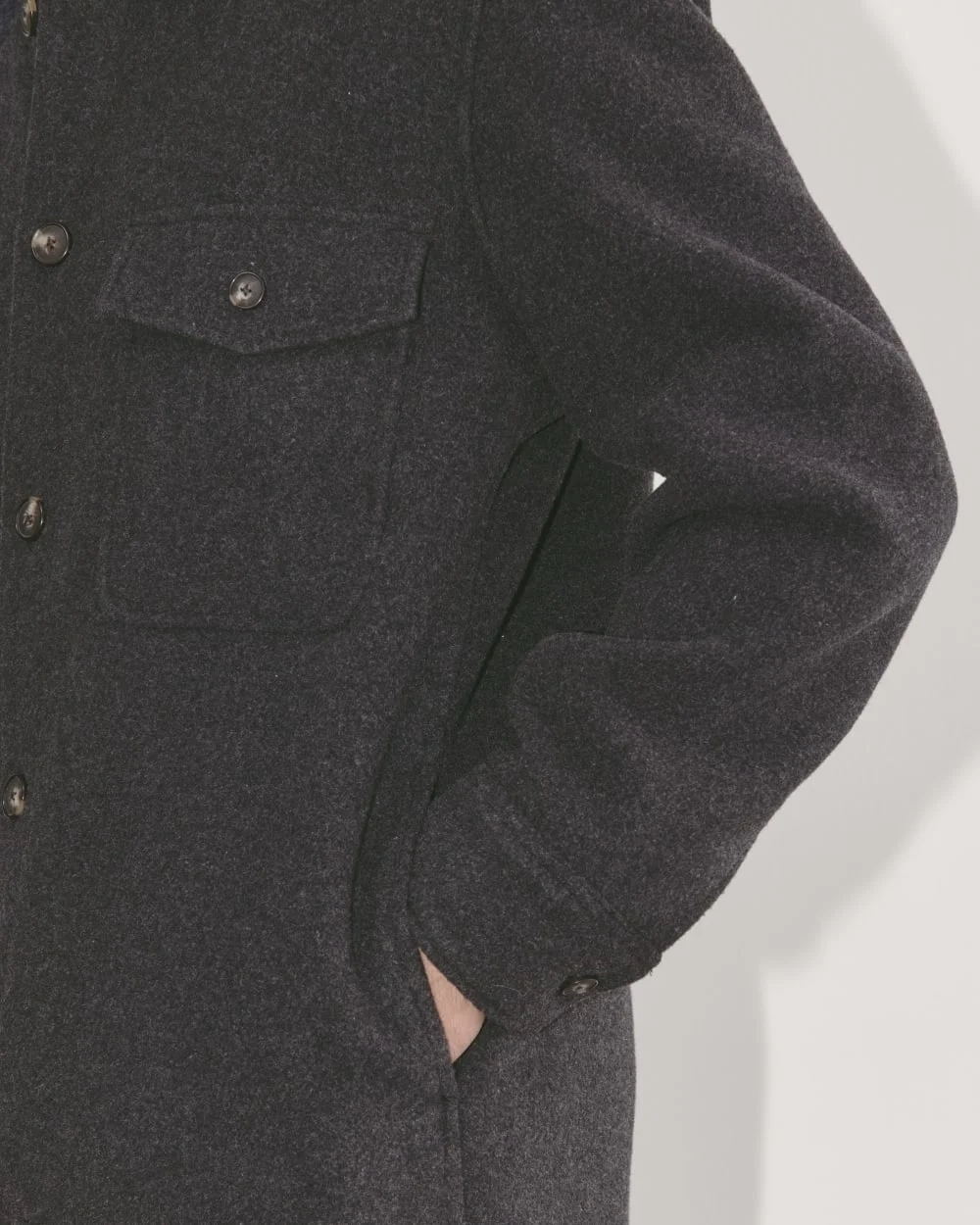 The Wool Overshirt | Heather Charcoal (3)