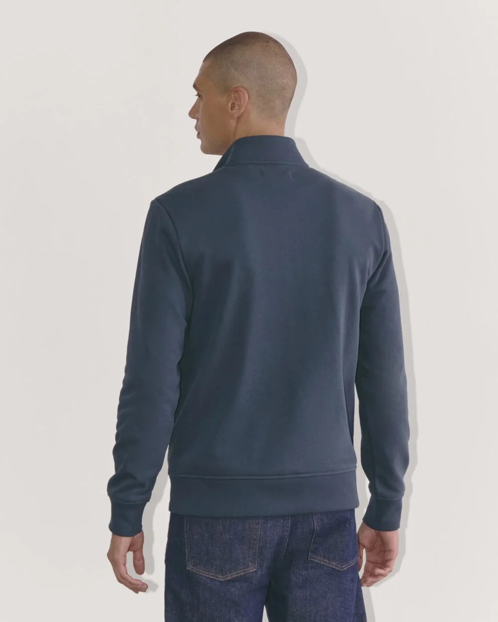 The Off-Duty Terry Quarter-Zip | Midnight Navy (4)