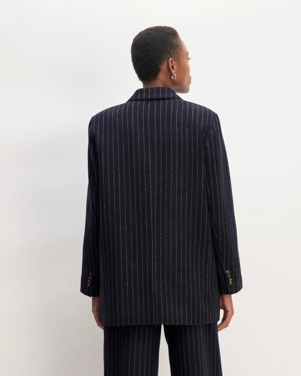 The ReWool® Double-Breasted Blazer | Navy / Bone (3)