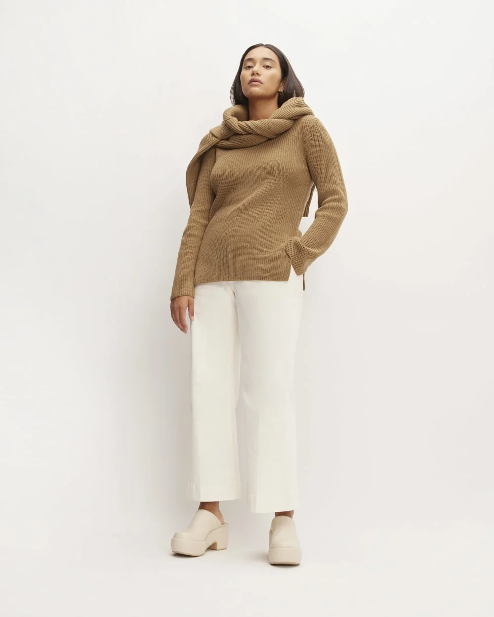 The Organic Cotton Slim Crew Sweater | Toasted Coconut (4)
