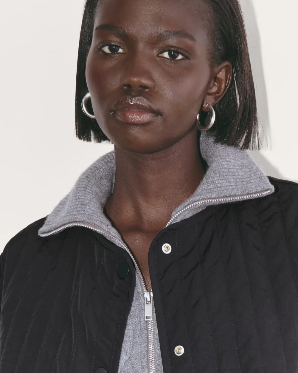 The Midi Quilted Liner | Black (4)