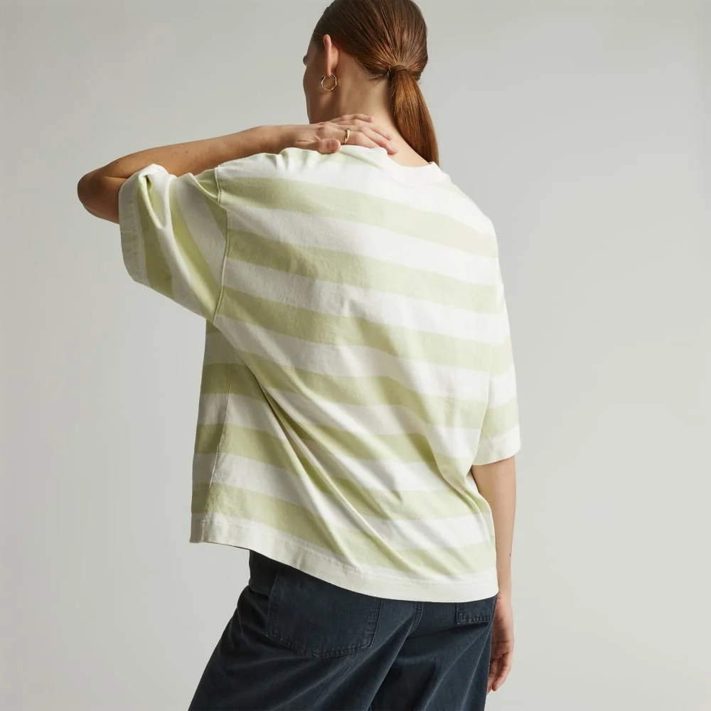 The Premium Weight Relaxed Tee | Seafoam Green / Canvas Tan (2)