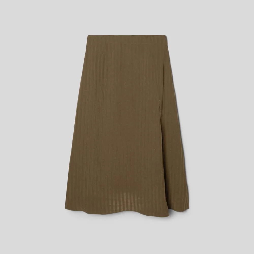 The City Stripe Midi Skirt | Beech (4)