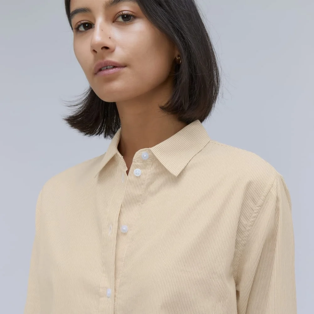 The Must-Have Shirt in Silky Cotton | Golden Palm / White (6)