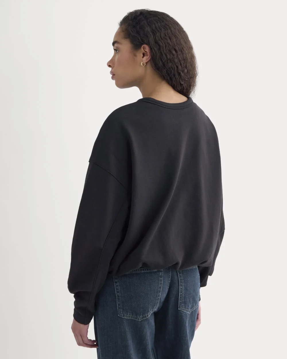 Lightweight Terry Bubble Sweatshirt | Black (2)