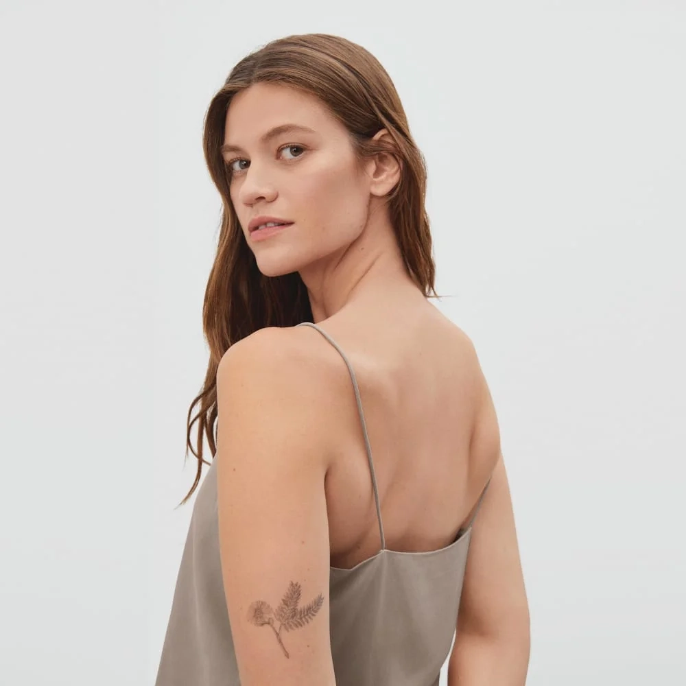 The Washable Silk Cropped Cami | Burnt Sugar (4)