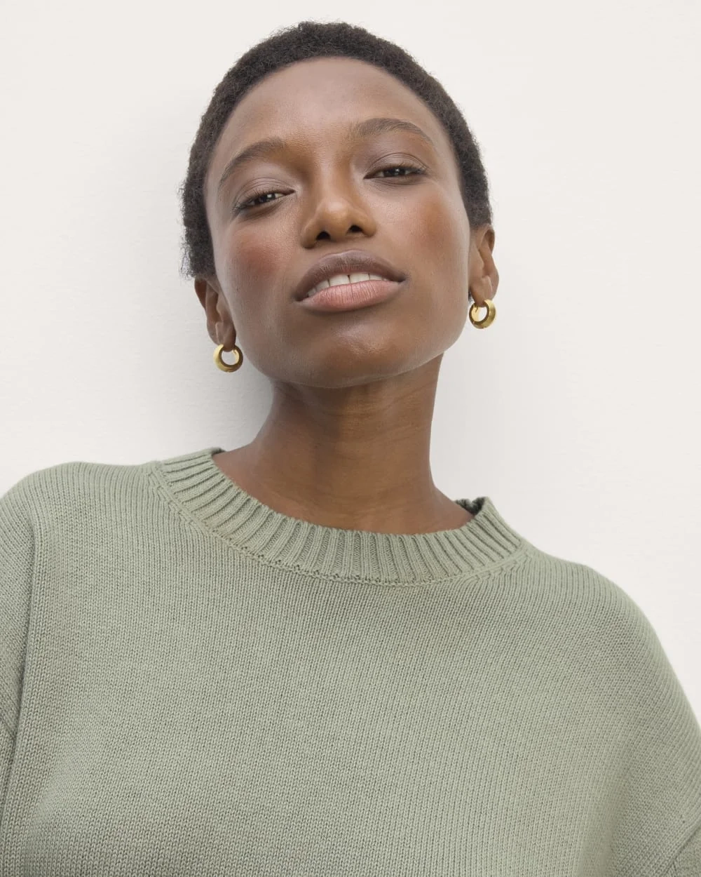 The Boxy Sweater in Everyday Cotton | Sage Green (3)