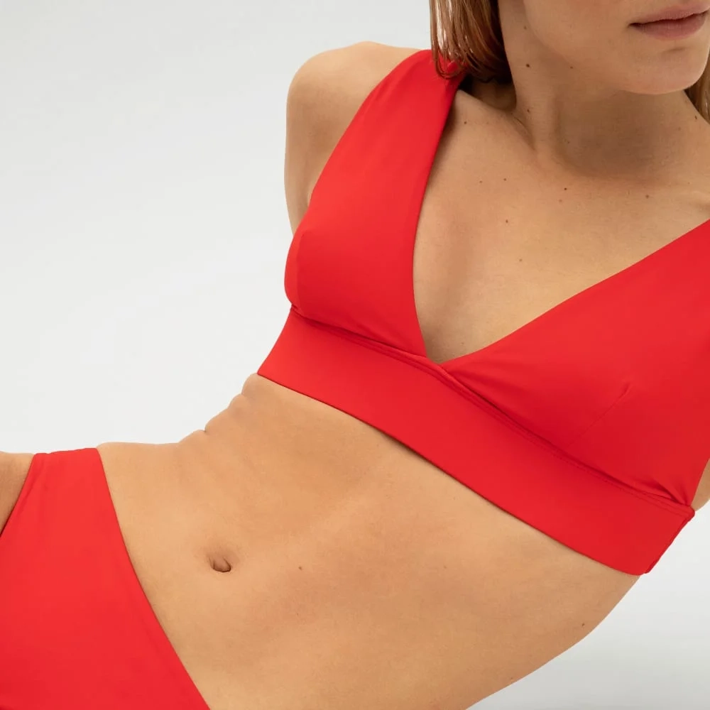 The Triangle Bikini Top | Bright Red (4)