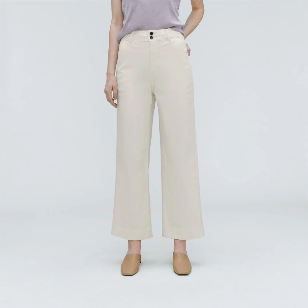 The Organic Wide-Leg Pant | Bone (4)