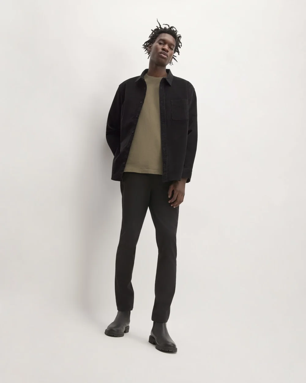 The Relaxed Corduroy Shirt  | Black (3)