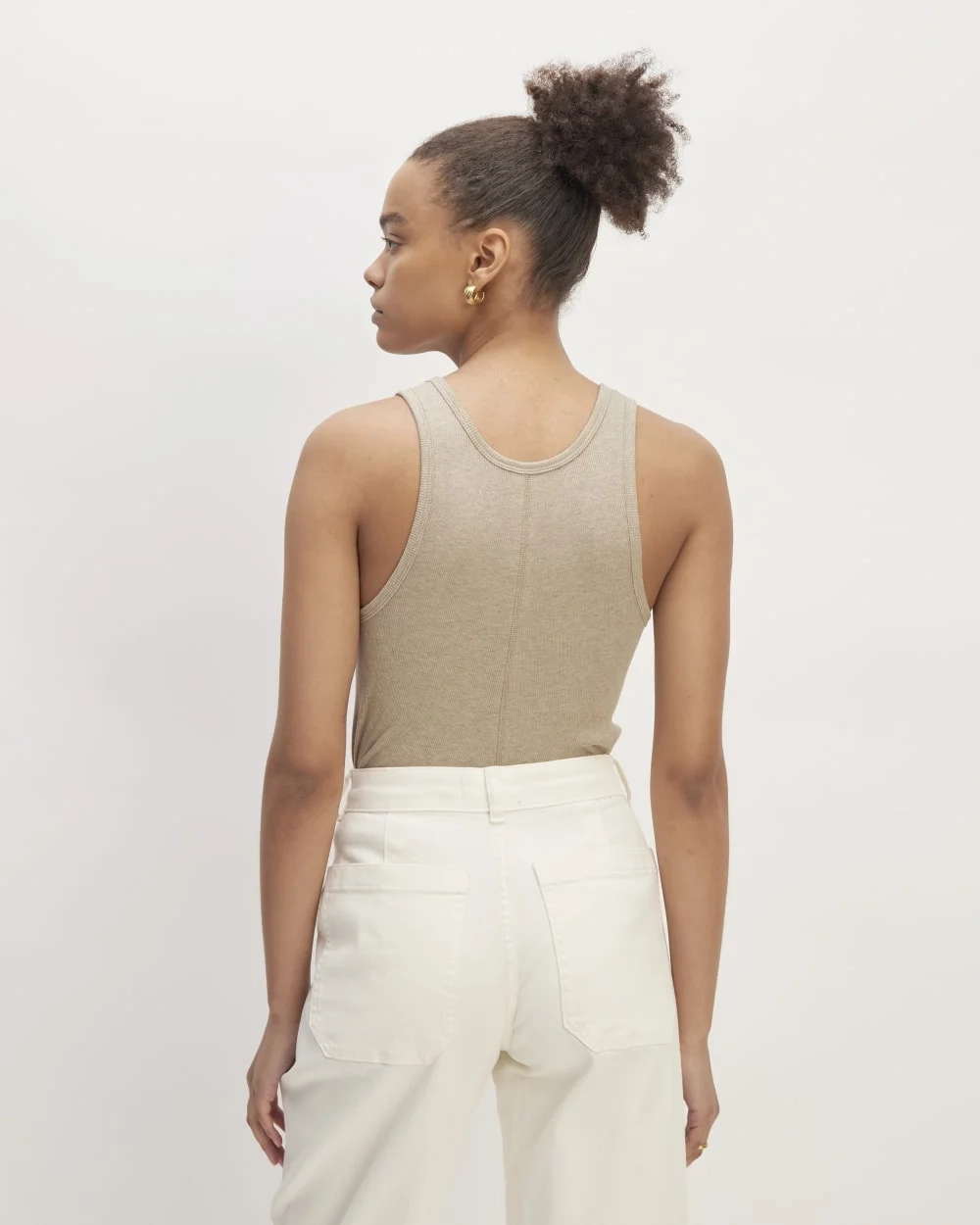 The Luxe Rib Tank | Heathered Tan (3)