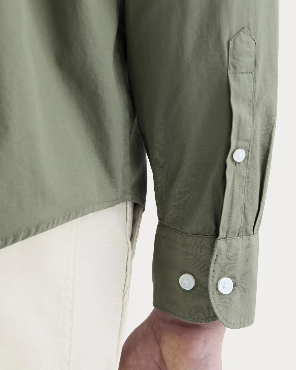 The Washed Poplin Shirt | Lichen Green (4)