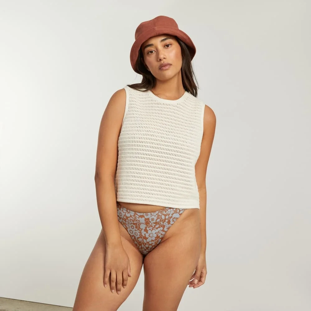 The Thigh-High Bikini Bottom | Honey Floral (4)