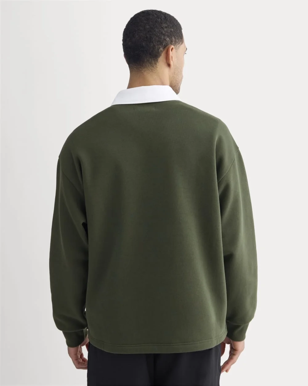 Luxe Fleece Rugby Polo | Dark Forest (2)