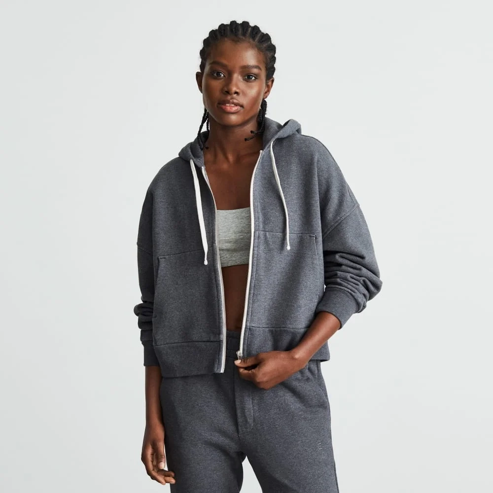 The Track Organic Cotton Hoodie | Dark Heather Grey (2)