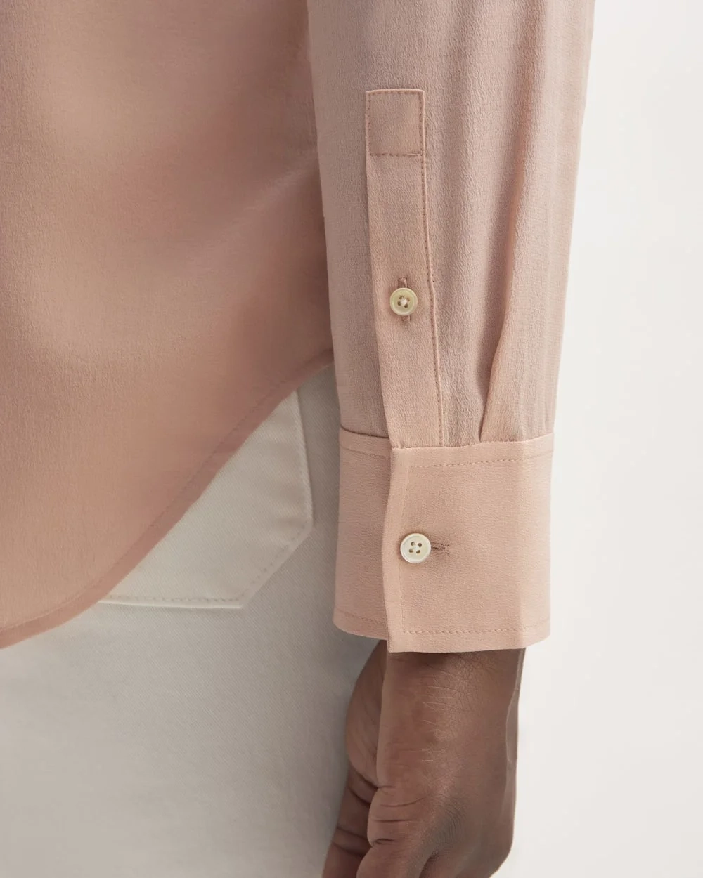 The Must-Have Shirt in Washable Silk | Blush Pink (2)