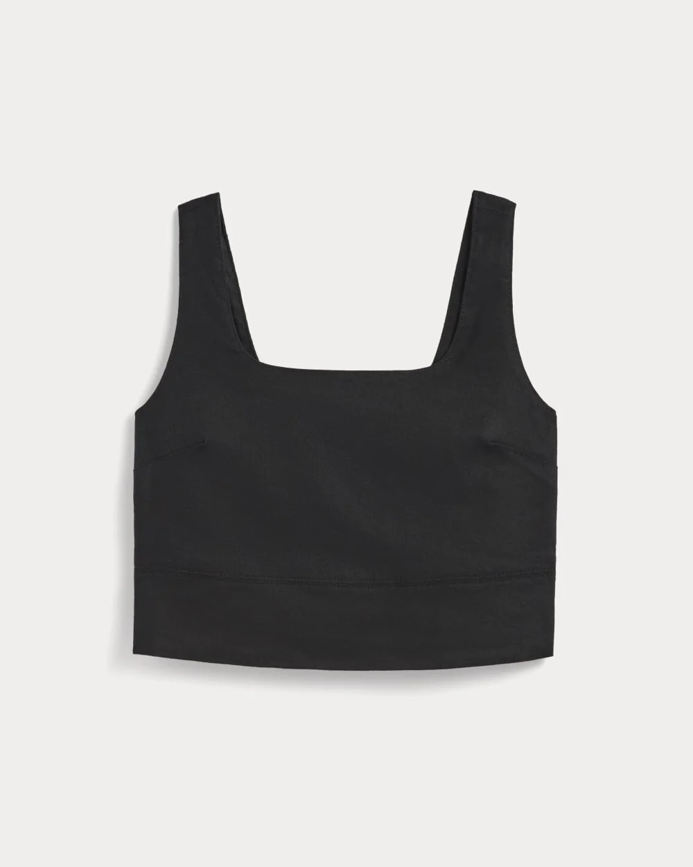 The Square Tank in Stretch Linen | Black (4)