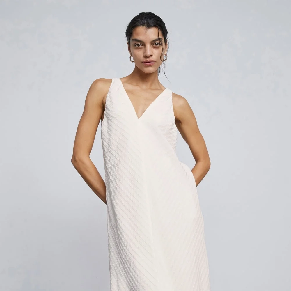 The City Stripe Midi Dress | Bone (3)