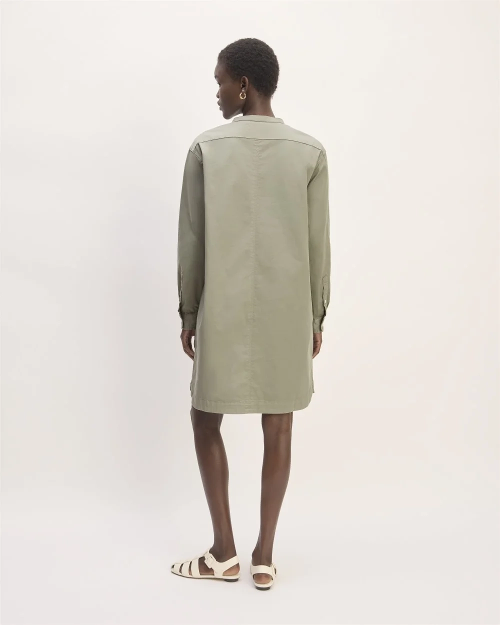 The Long-Sleeve Utility Mini Dress | Sage Green (3)