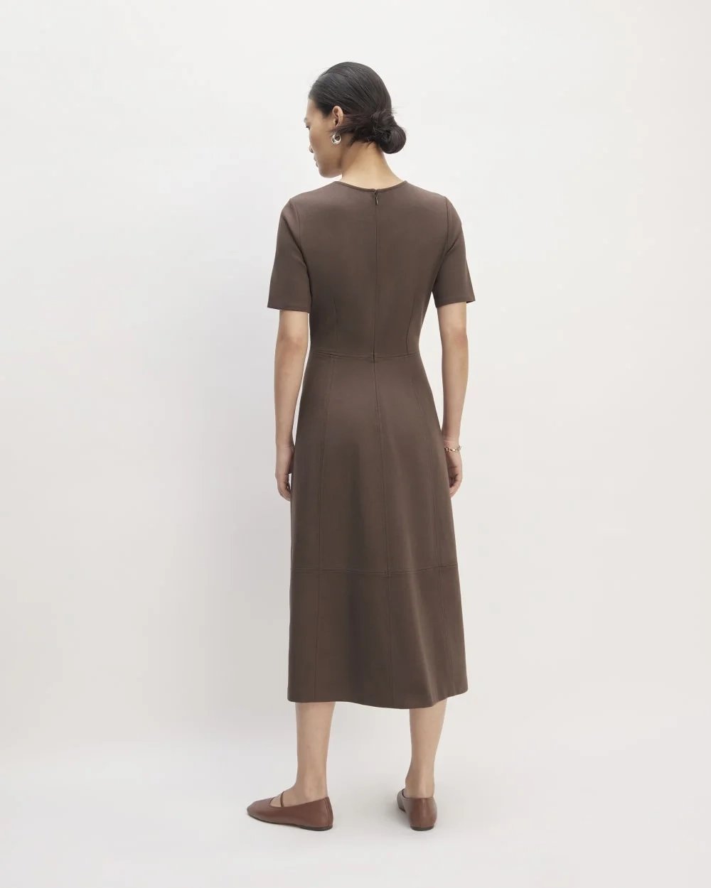 The Dream Short-Sleeve Dress | Earth Brown (5)