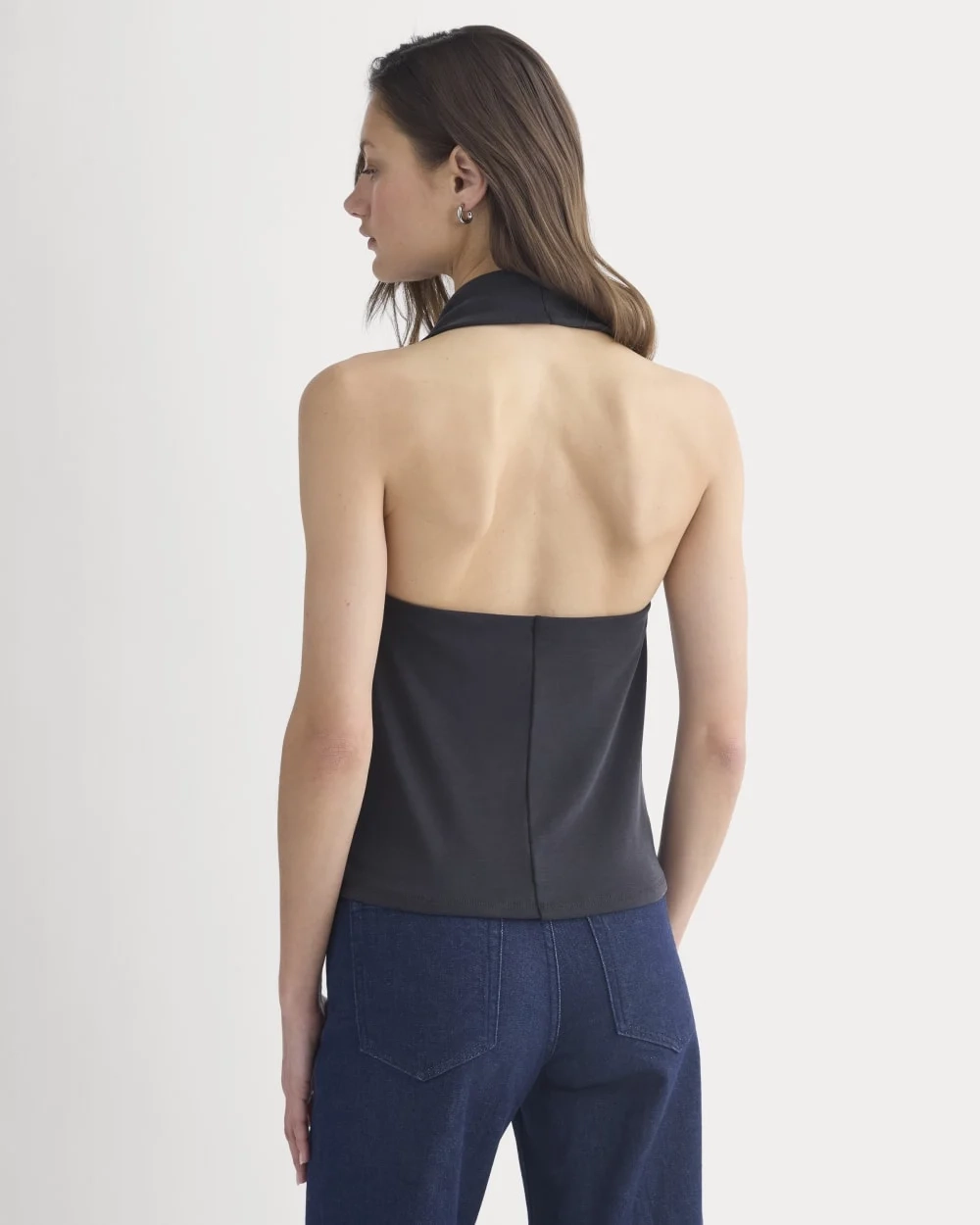 Halter Cowlneck Top in Butterknit | Black (5)