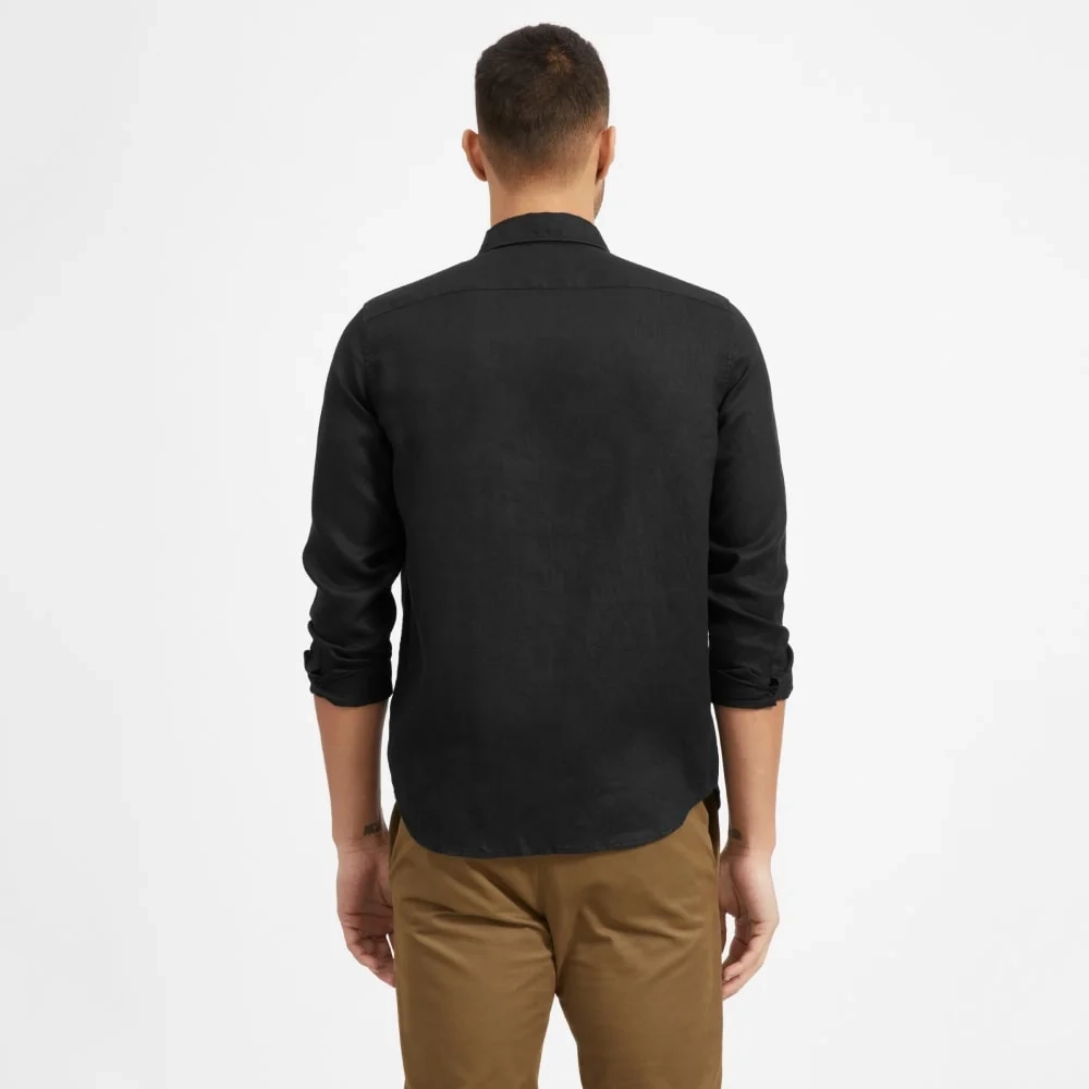 The Classic Shirt in Linen | Black (4)