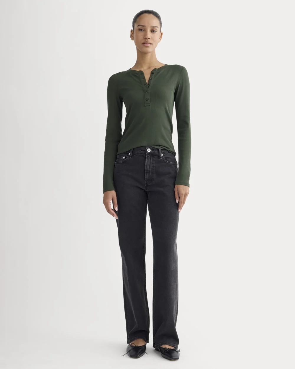 The Luxe Rib Henley | Dark Forest (4)