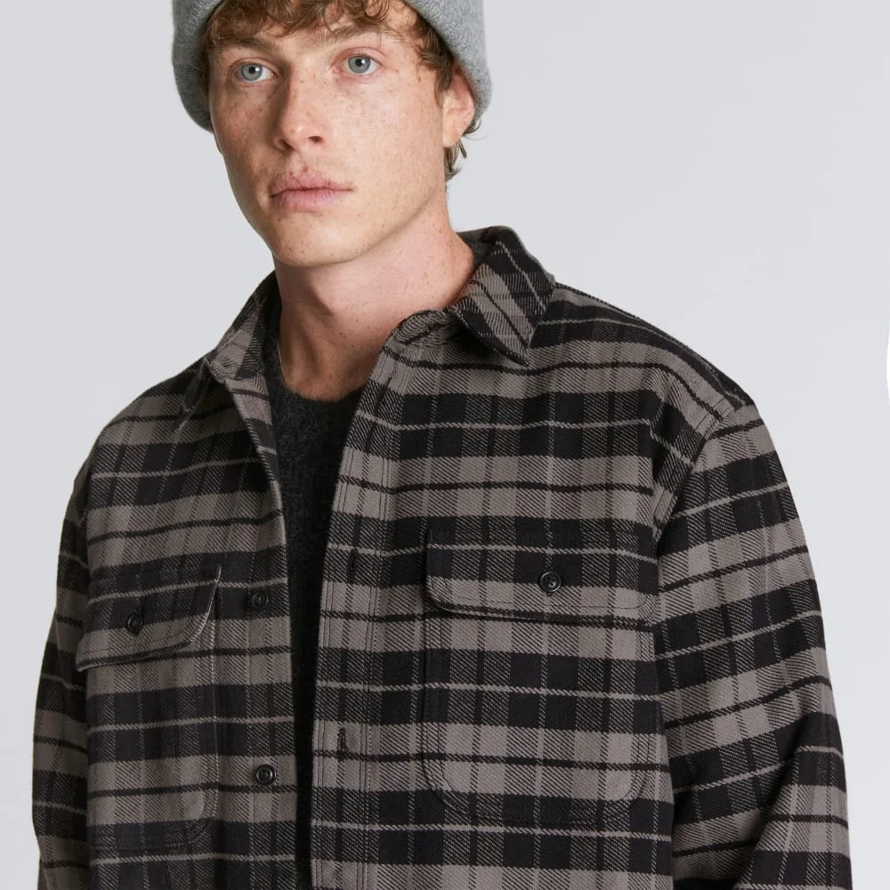 The Heavyweight Overshirt | Uniform | Pewter Plaid (3)