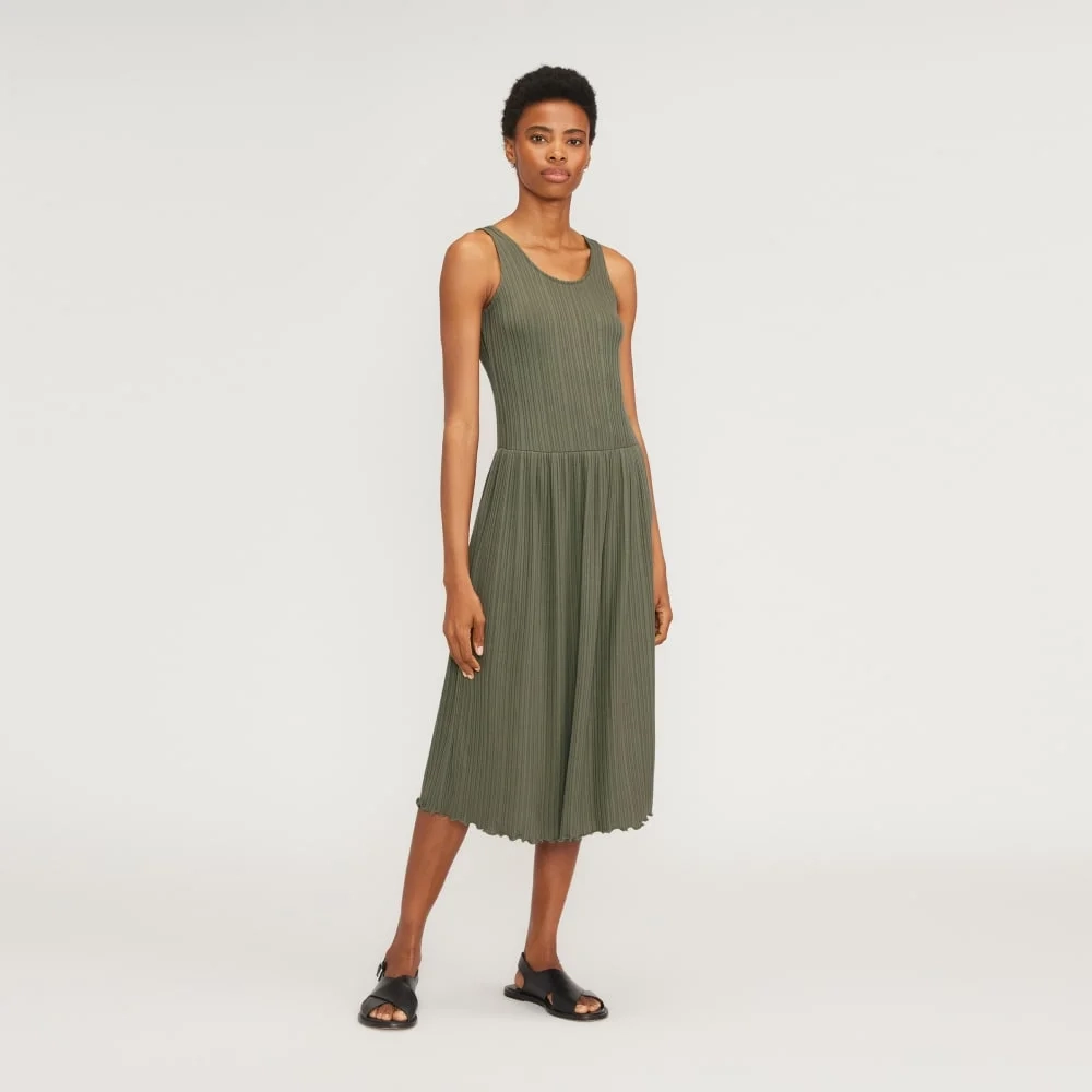 The Rib Soft Knit Scoop-Neck Dress | Kalamata (3)