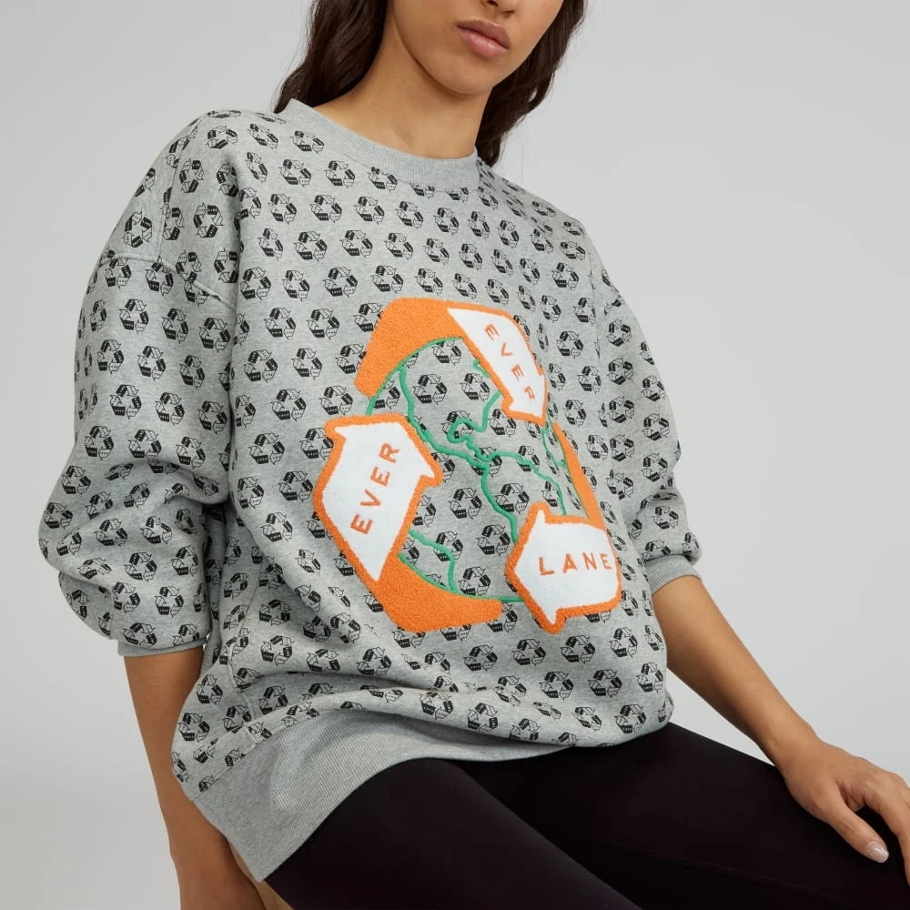 The ReTrack Oversized Crew | Earth Day Grey Multi (5)