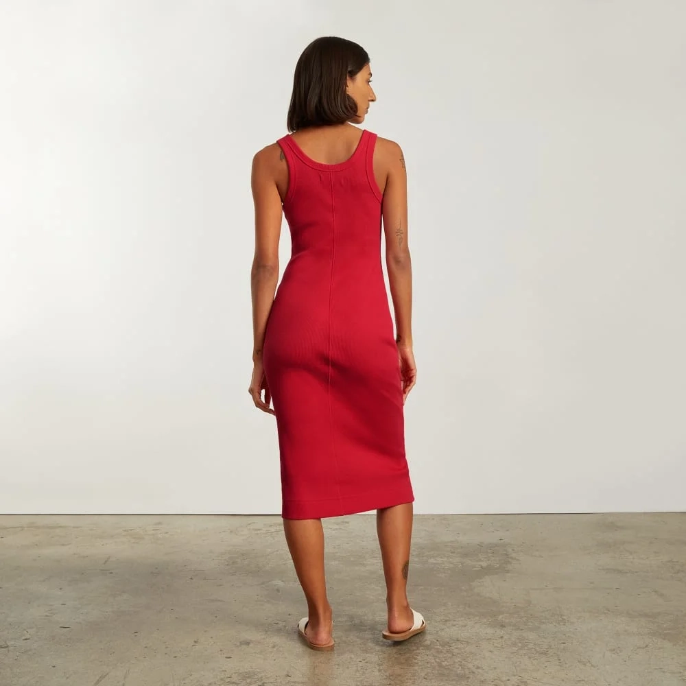 The ’90s Rib Dress | Goji Berry (5)