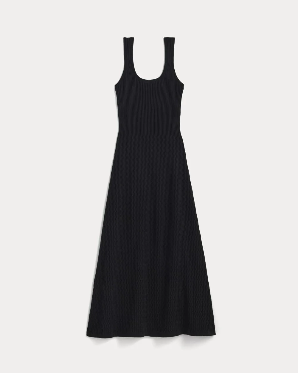 The Crochet Knit Tank Dress | Black (3)