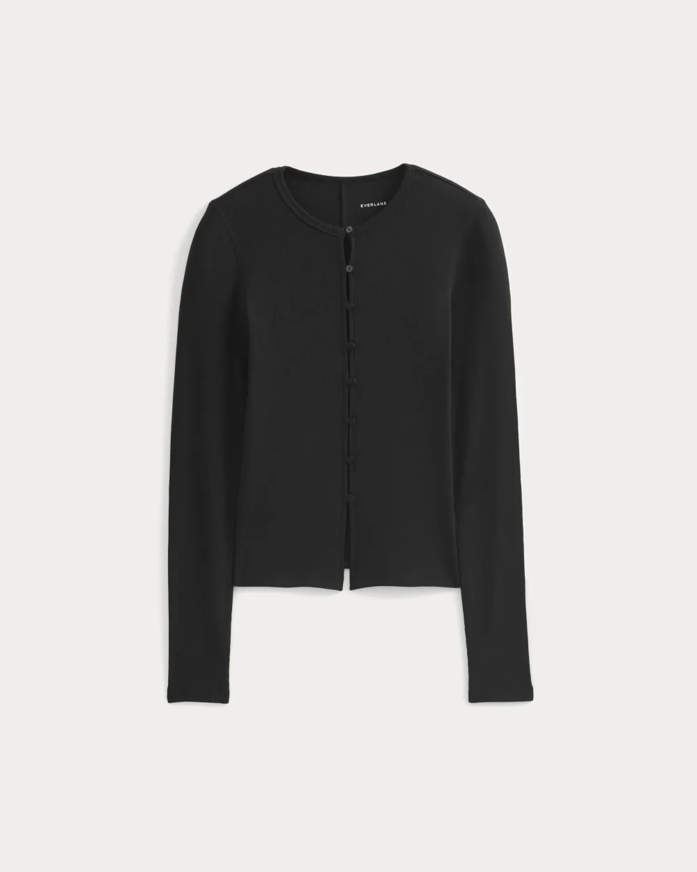 Luxe Rib Button-Up Top | Black (3)
