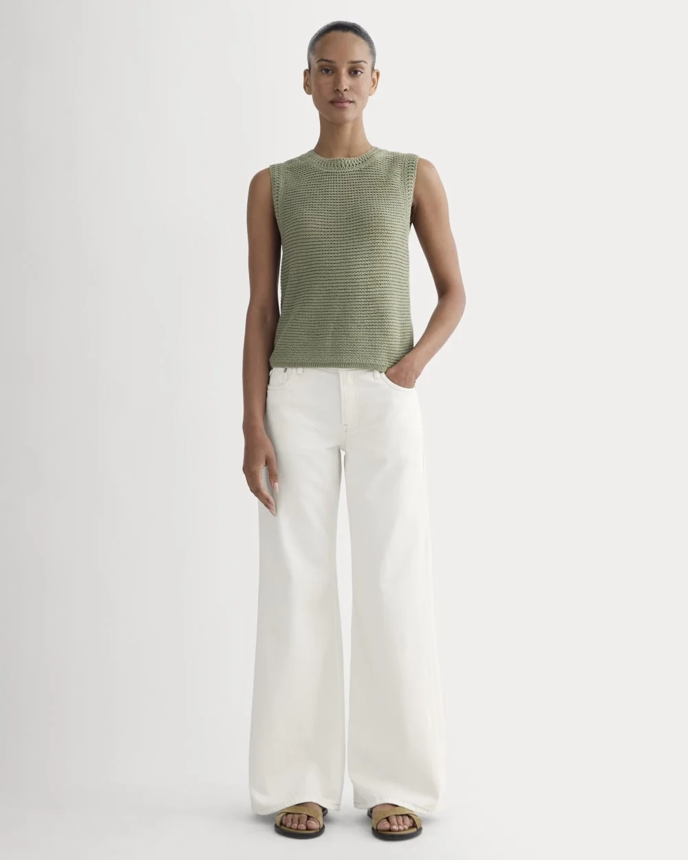 The Organic Cotton Open-Stitch Tank | Sagebrush (4)