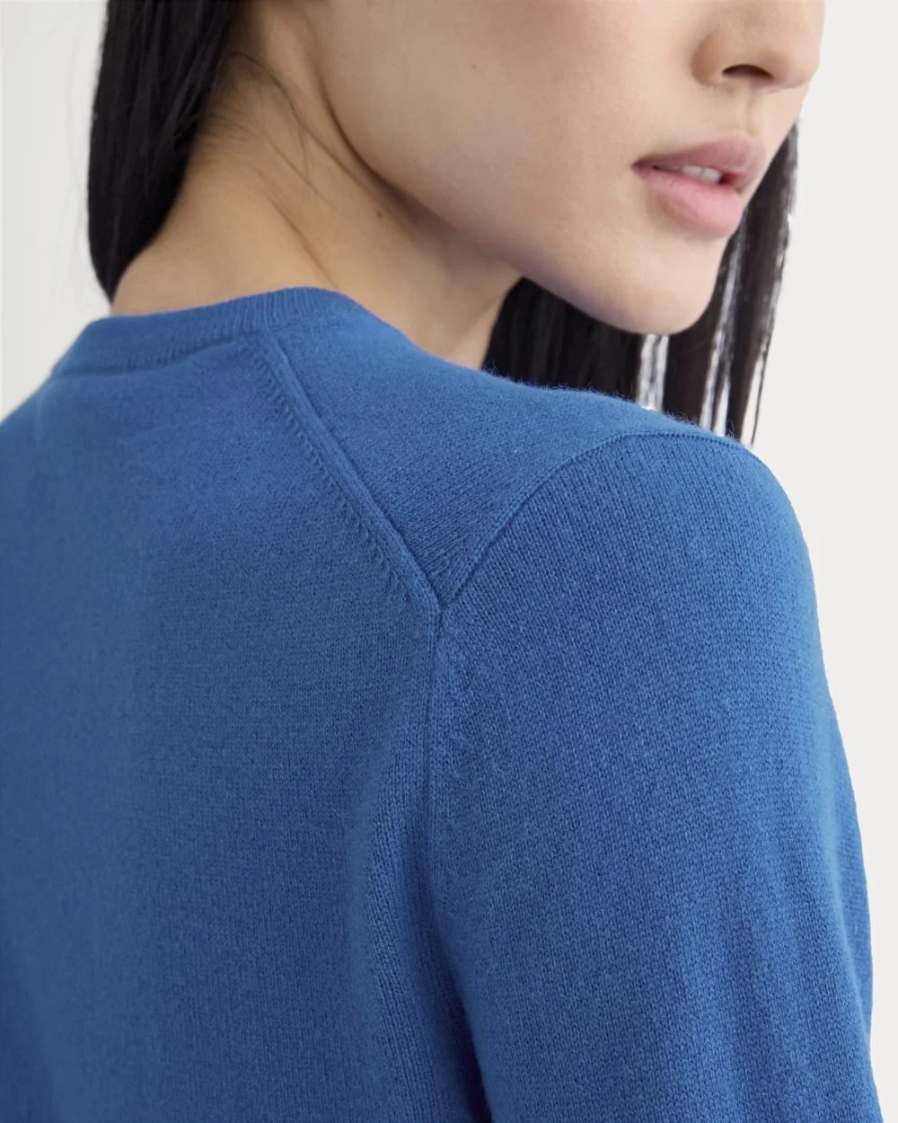 Cashmere Slim Crew Sweater | Classic Blue (5)