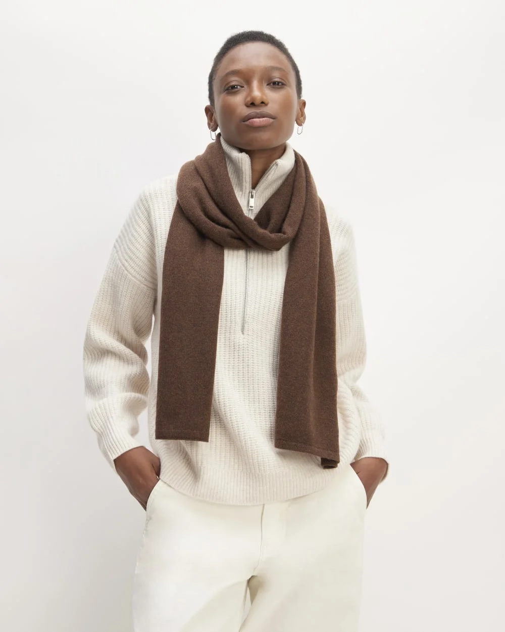 The ReCashmere Scarf | Heather Cocoa (2)