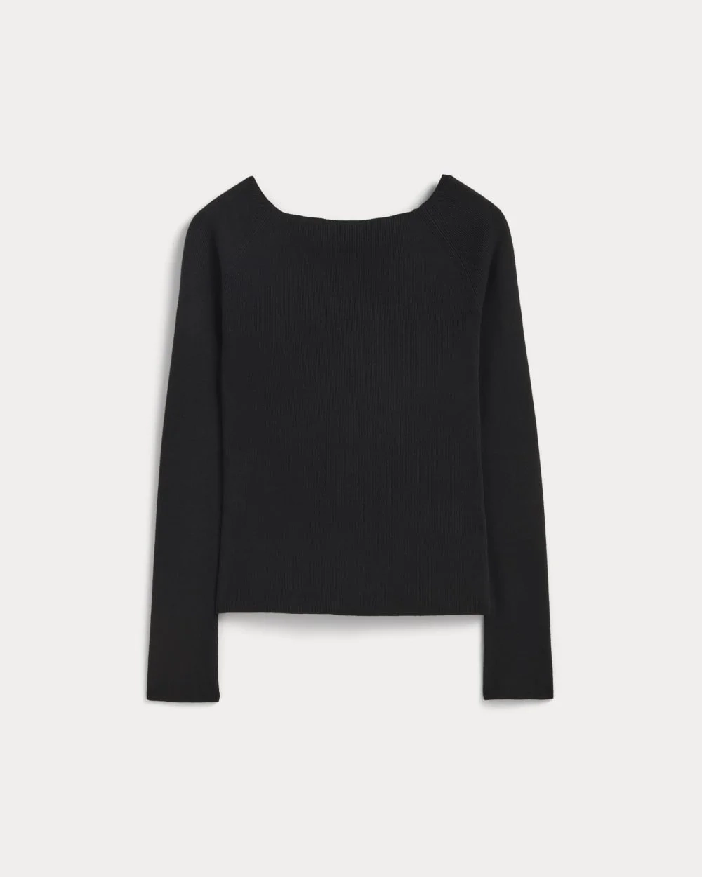 The Knit Boatneck Top | Black (5)