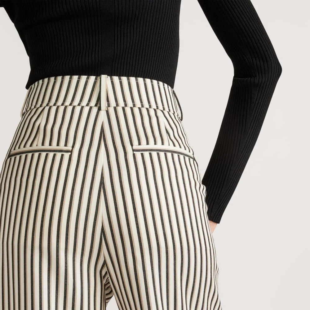 The Draper Pleated Pant in Buttersmooth | Ombre Stripe | 32" Inseam (3)