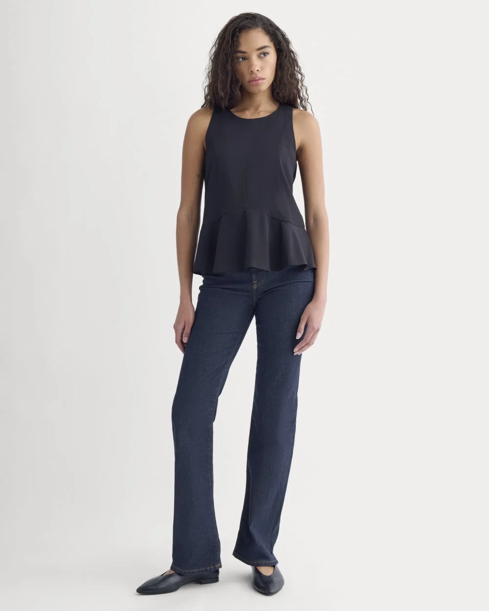 Sleeveless Peplum Top | Black (5)