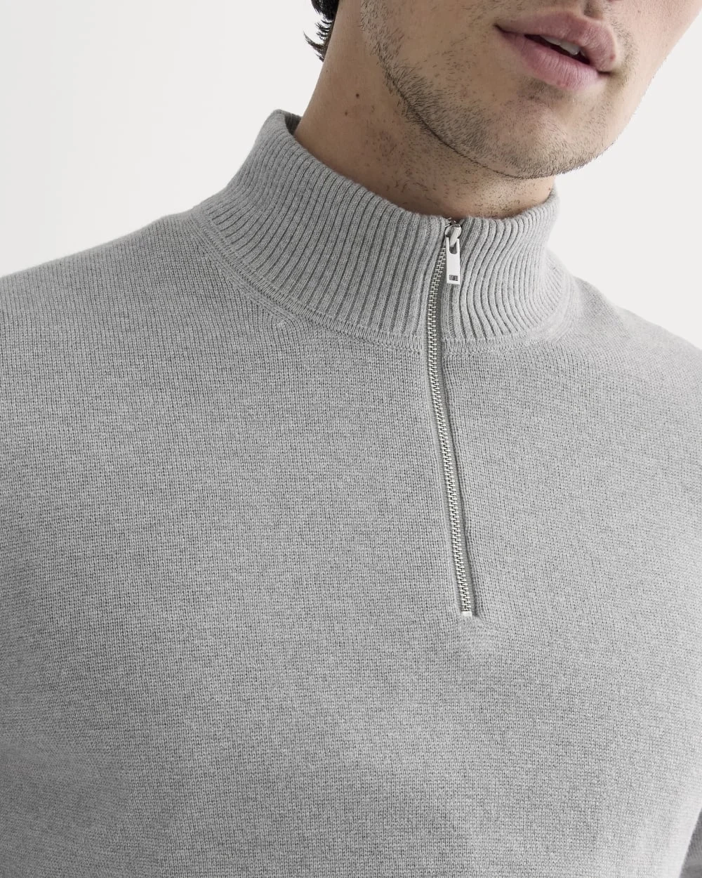 The No-Sweat Quarter-Zip |  Heathered Grey (4)
