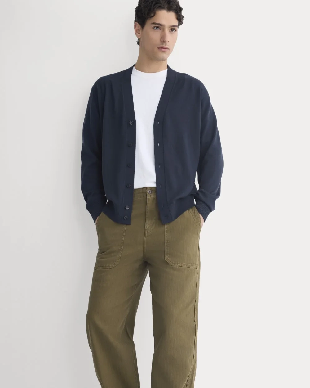 Relaxed Herringbone Fatigue Pants | Beech (4)