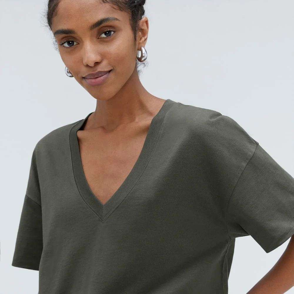 The Organic Cotton Slouchy V-Neck | Kambaba (4)