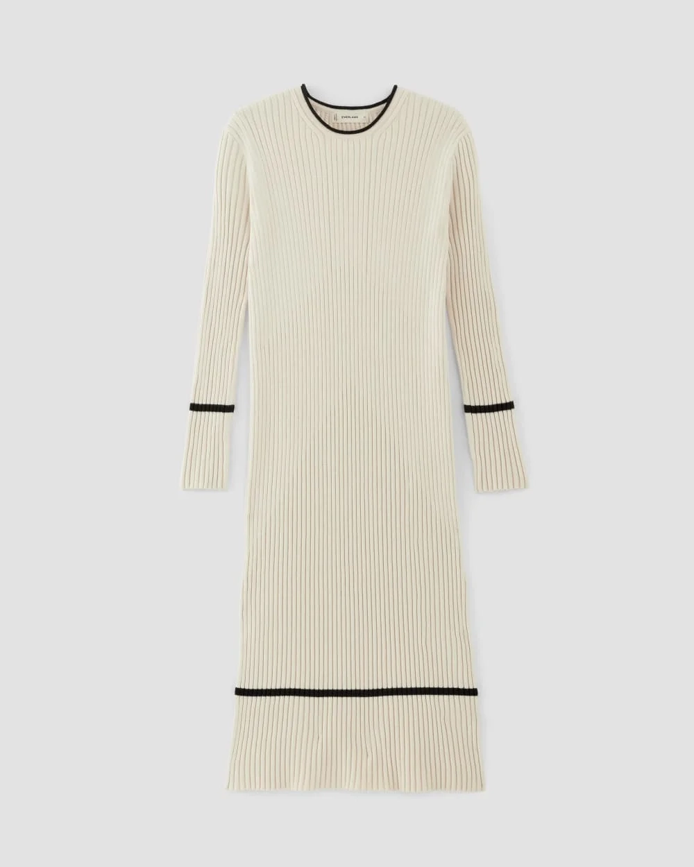 The Cotton Wide Rib Midi Dress | Canvas (2)