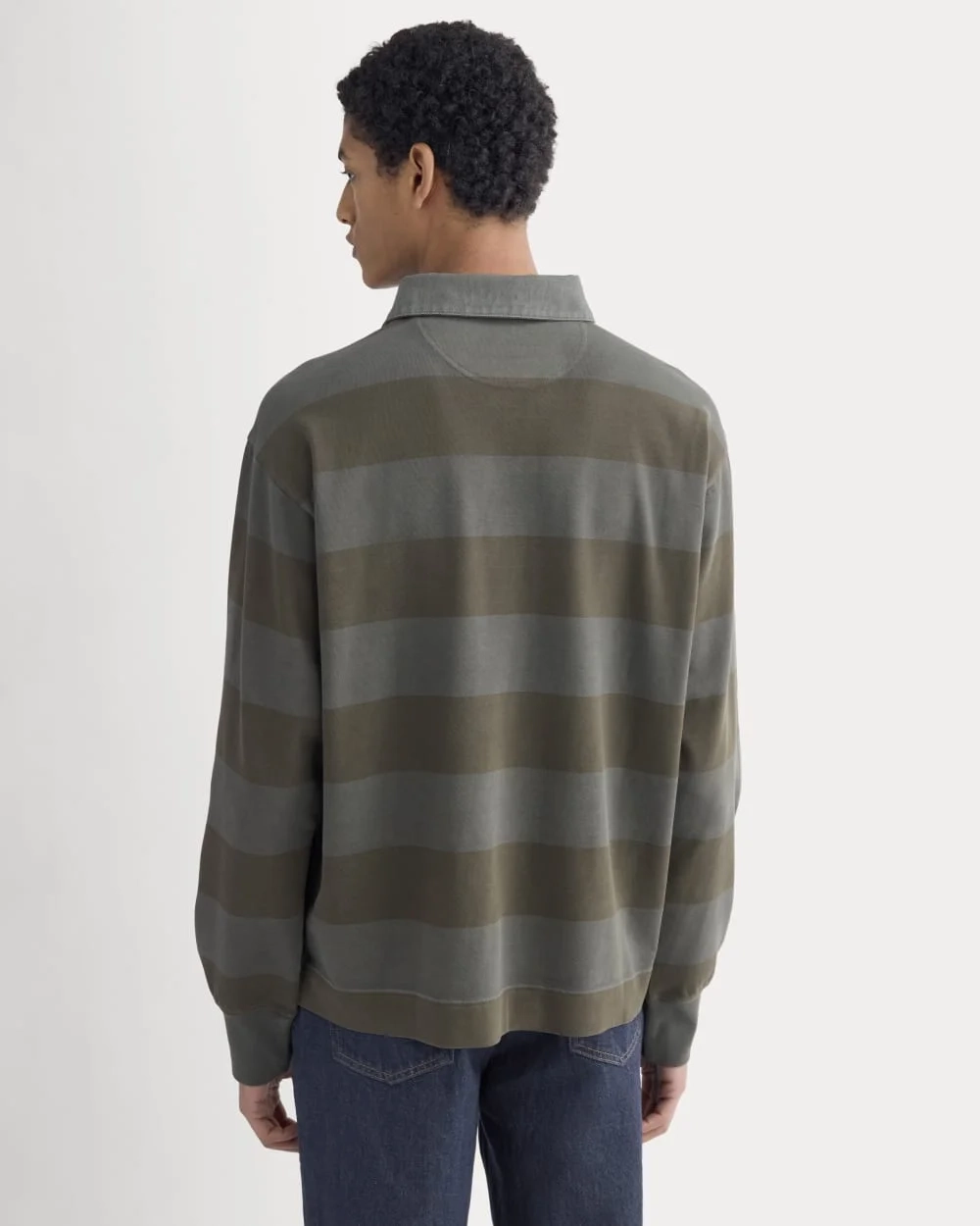 Vintage Rugby Pullover | Overdye Olive Night (4)